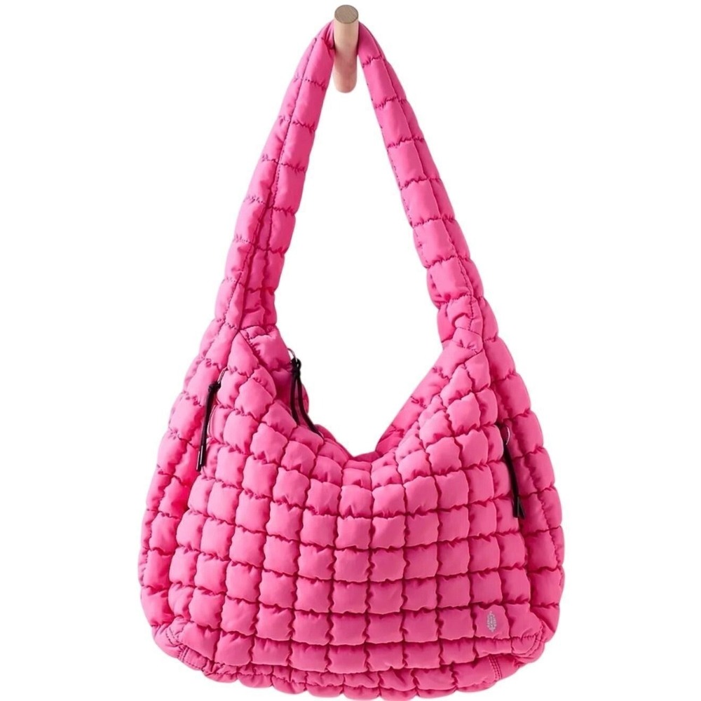Free People Movement by Free People Quilted Carryall Bag Bubblegum Pink NWT